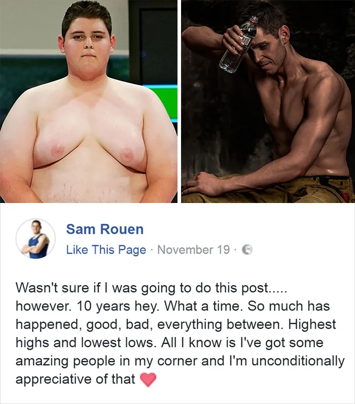 Sam Rouen, vencedor do The Biggest Loser Australia de 2008, fotografia 1 de 16 da sua transformação