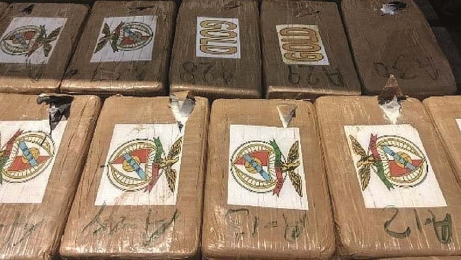 Mais de 45 quilos de droga com o símbolo do Benfica apreendidos no México