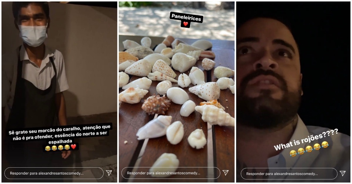 Story de Alexandre Santos nas Maldivas com saudades de rojões