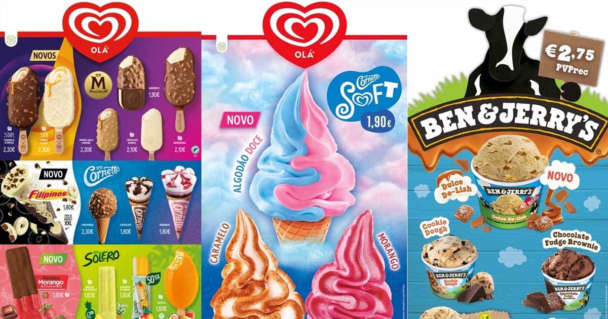 Rol e um Cornetto de Filipinos nos gelados da Olá para o verão 2023