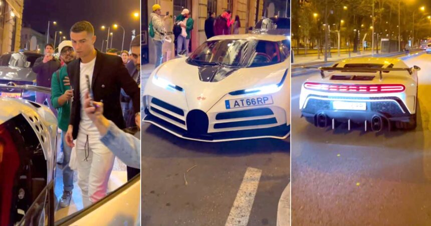 Cristiano Ronaldo mostrou aos fãs o exclusivo Bugatti Centodieci de 8 milhões de euros