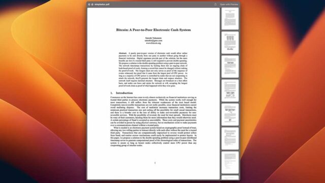 Alguém escondeu o documento sobre Bitcoin em todas as cópias do MacOS desde 2017