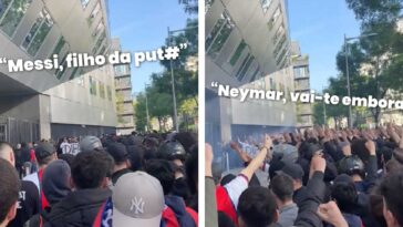 “Messi, filho da put#”: Adeptos do PSG pedem saída de Messi e Neymar