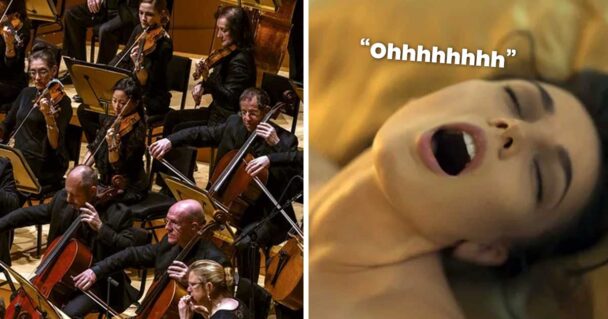 Mulher tem orgasmo durante concerto de orquestra filarmónica