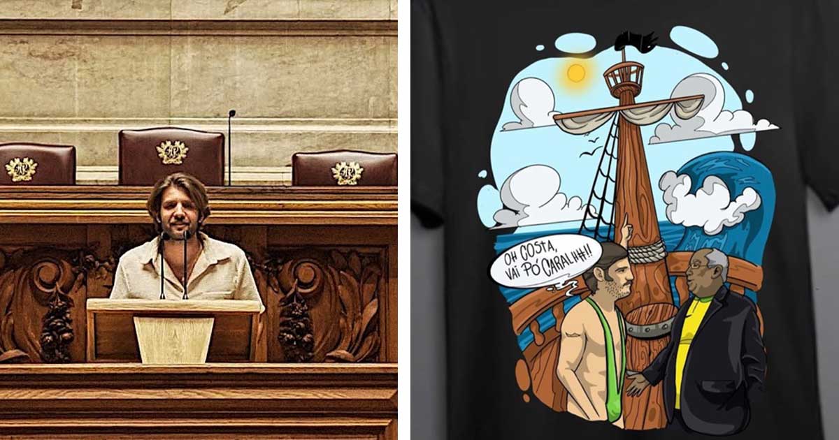 Tiago Paiva faz t-shirts a mandar o Costa "Pó Caralh#!"