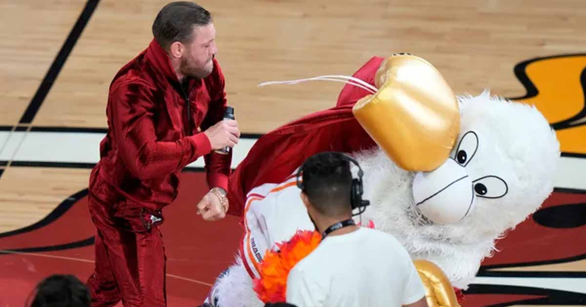 McGregor manda mascote dos Heat para o hospital
