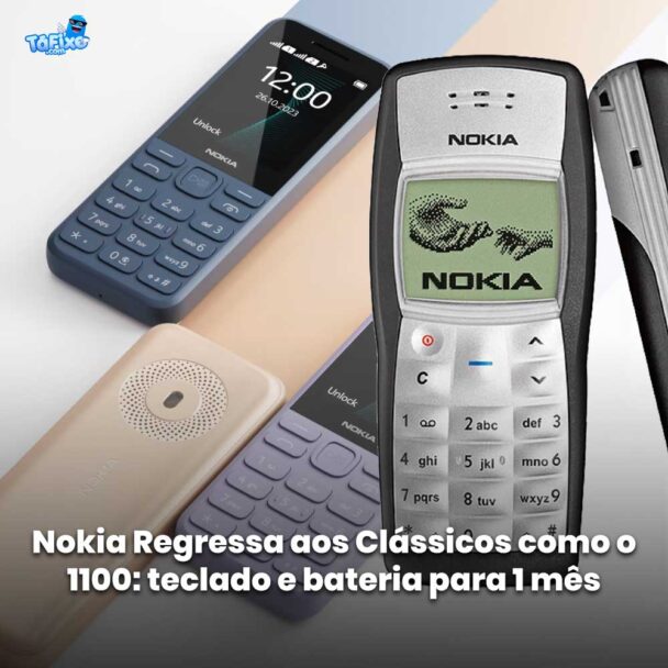 Nokia Regressa aos Clássicos como o 1100- teclado e bateria para 1 mês