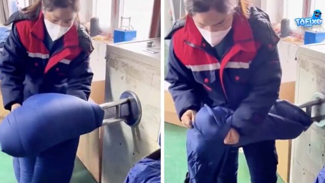 Finalmente faz sentido: é assim que se guardam os sacos cama