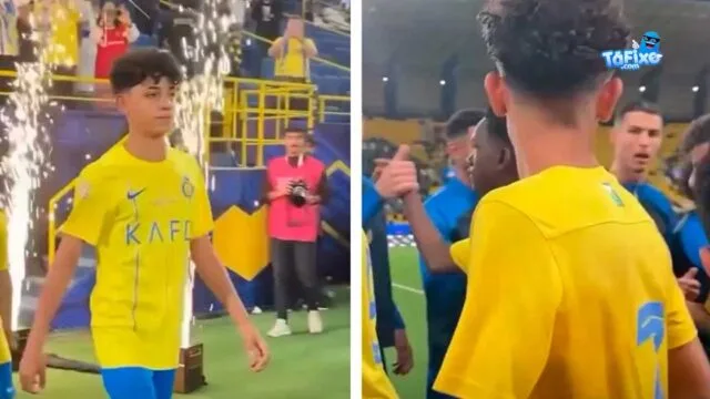 CR7 'puxou as orelhas' a Cristianinho à frente de todos