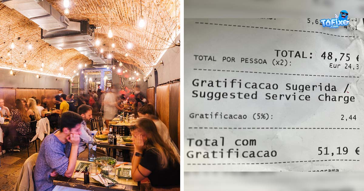 Grafiticação sugerida’ pressiona clientes a dar gorjeta em restaurante no Porto