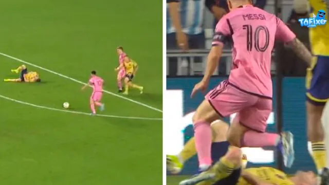 Messi driblou jogador adversário que estava lesionado no chão