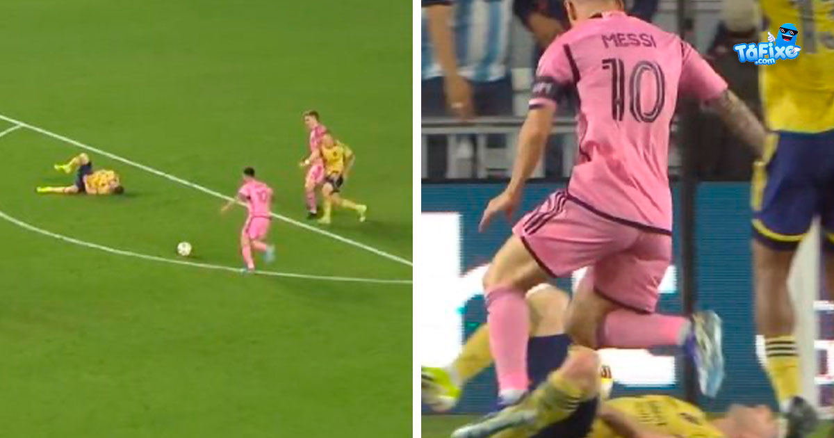 Messi driblou jogador adversário que estava lesionado no chão