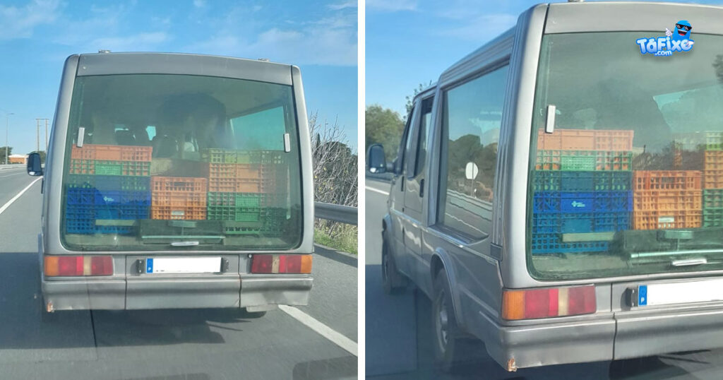 Insólito: Carrinha funerária fotografada a transportar caixotes de laranjas