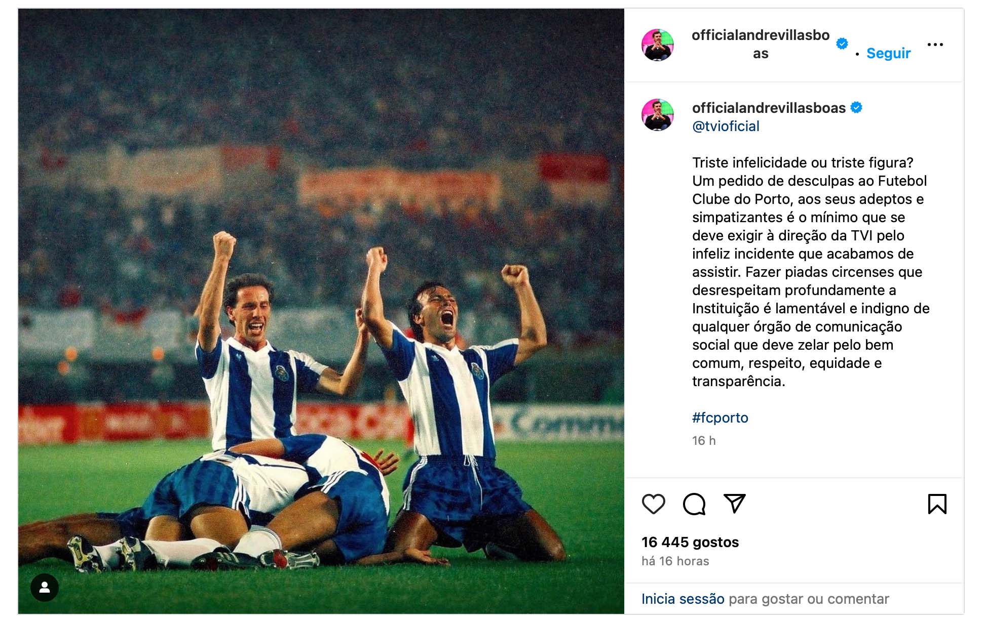 Piada de José Eduardo Moniz recebe troco de dirigentes do FC Porto