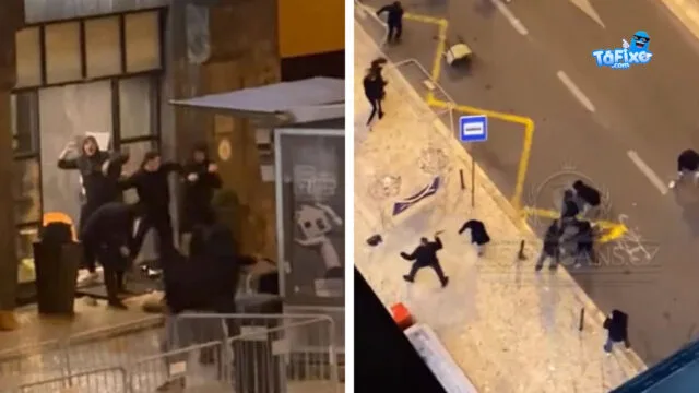 Casuals da Atalanta e do Rangers provocam tumulto na baixa de Lisboa