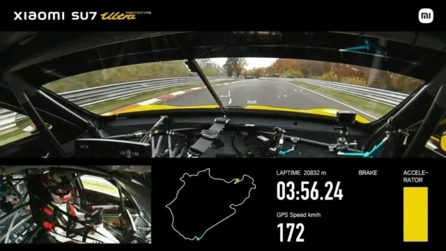 Xiaomi SU7 Ultra bate recorde dos quatro portas no Nürburgring
